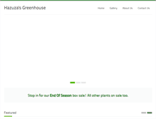 Tablet Screenshot of hazuzasgreenhouse.com